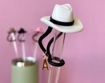 Cowboy Hat Straw Topper 10mm Cover Western Pink Cowgirl Cup Decoration Rodeo Party Accessory Drink Personalized Gift Texas Themed Equestrian