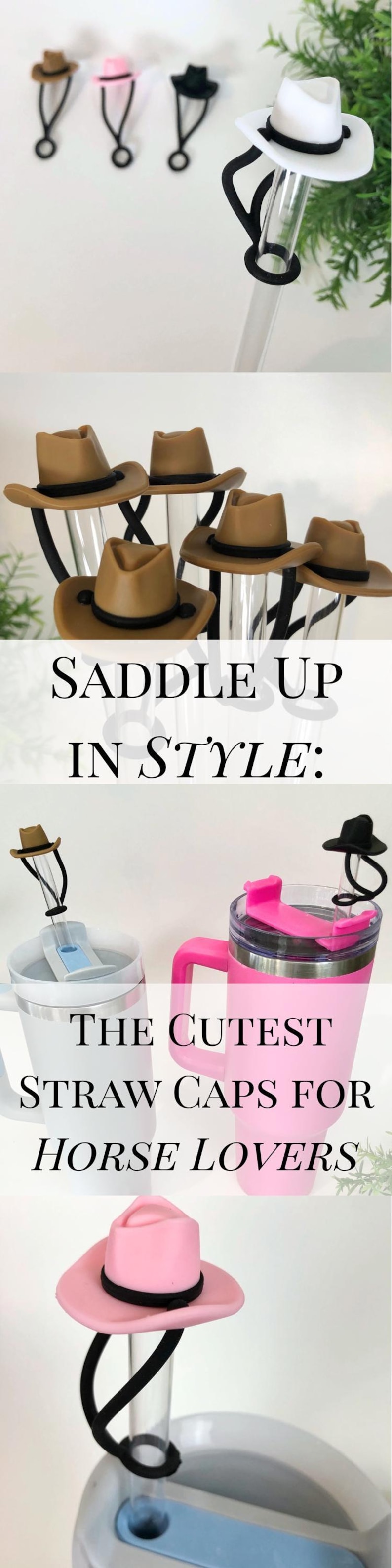 Cowboy Hat Straw Topper 10mm Cover Western Pink Cowgirl Cup Decoration Rodeo Party Accessory Drink Personalized Gift Texas Themed Equestrian image 8
