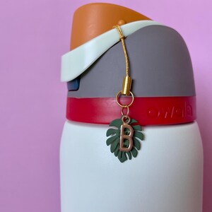Charm for Flip Straw Water Bottle Charm Tag for Tumbler Lid Charm Personalized Cup Party Favor Back to School Cup Gift for Teacher Plant Cup