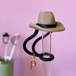 Cowboy Hat Straw Topper 10mm Cover Western Pink Cowgirl Cup Decoration Rodeo Party Accessory Drink Personalized Gift Texas Themed Equestrian