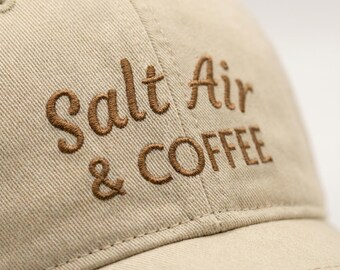 Embroidered Hat Gift for Girlfriend Cap for Coffee Lover Gift Idea for Friend Woman Baseball Cap Embroidery Gift Under 35 Beach Hat Cotton