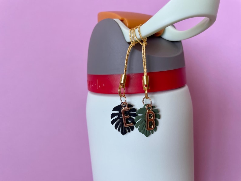 Charm for Flip Straw Water Bottle Charm Tag for Tumbler Lid Charm Personalized Cup Party Favor Back to School Cup Gift for Teacher Plant Cup