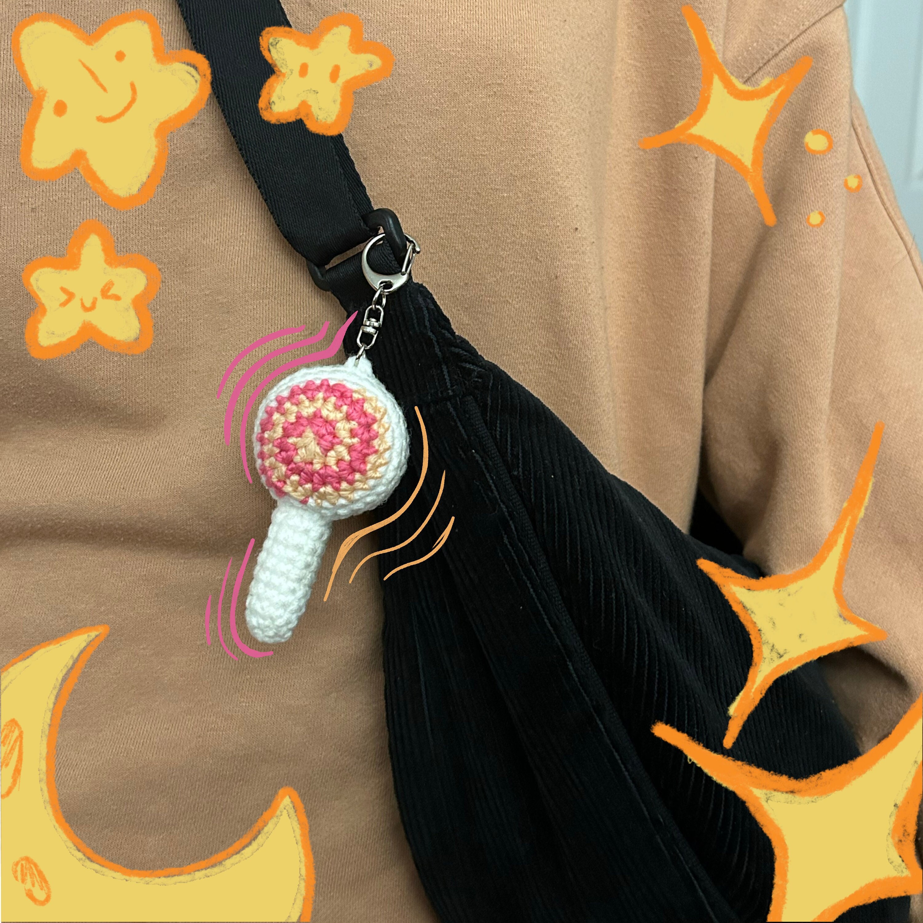 KPOP TWICE Candybong Lightstick Crochet Keychain Charm