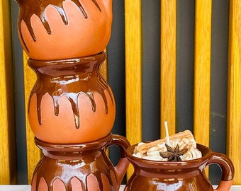 Handmade Churro Scented Candle: Mexican Tacita Mug Candle
