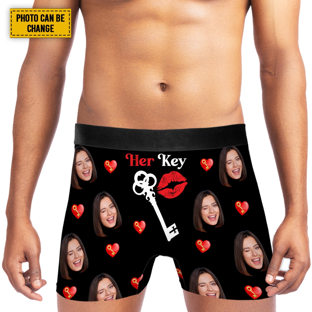 Personalized Photo Couple Matching Underwear for Fwb, His Lock Her