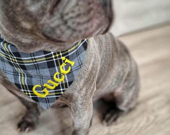 Personalized Dog Bandana with Name | Custom Embroidered Pet Scarf | Dog Gift | Cat Bandana