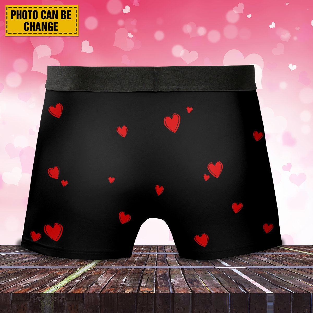 Boxer Valentine HEARTS - Taille L | Neuf Avec étiquettes | Coton 100% | Motif Cœurs Rouge