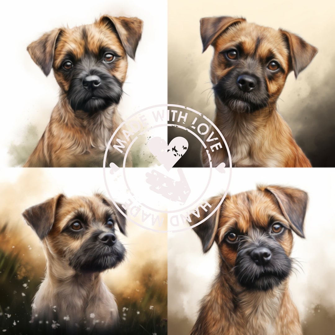 Border Terrier Clipart High Quality Jpgs Scrap Book Etsy