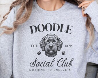 Sweatshirt Goldendoodle Social Club, doodle sweatshirt, shirt doodle moeder, doodle mama cadeau, sheepadoodle, labradoodle cadeau, cadeau hondenliefhebber