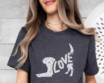 Camiseta "Love Dogs", rescate de perros, camisetas para mamás de perros, camiseta para mamás de perros, regalo para amantes de los perros, camiseta para mamás peludas, regalo para mamás de perros, camiseta para amantes de las mascotas, camiseta para amantes de los perros