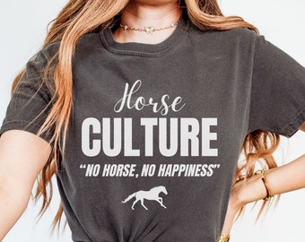 Camiseta de caballo con cultura ecuestre, camiseta de caballo con colores cómodos, camiseta para amantes de los caballos, camiseta para chica campestre, regalo para amantes de los caballos, cumpleaños de dueños de caballos