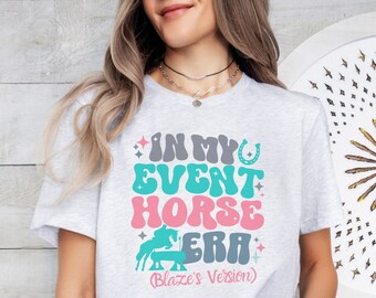 Camiseta de la época de los caballos, camiseta para niñas, camiseta ecuestre personalizada, regalo de caballo para niña, camisetas de cumpleaños de caballo para niña, regalo para amantes de los caballos