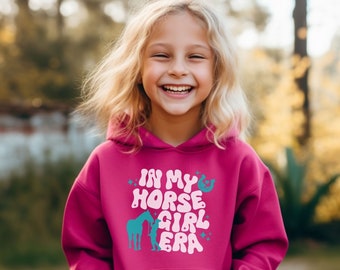 YOUTH Horse Hoodie, Horse Girl Sweatshirt, Horse Lover Gift, In My Era Horse Shirt, Horse Girl Gift, Horse Girl Birthday or Christmas Gift