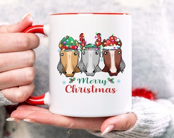 Three Horses Merry Christmas Mug, Holiday Horse Coffee Mug, Palomino, Arabian, Riding Instructor Gift, Horse Lover Gift, Equestrian Gift