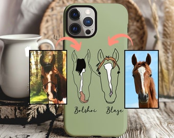 Funda de teléfono personalizada con diseño de caballo, funda personalizada con dibujo de caballo, funda para iPhone con diseño de caballo, regalo conmemorativo de caballo, regalos de caballo para niñas, regalo para mamá con caballo