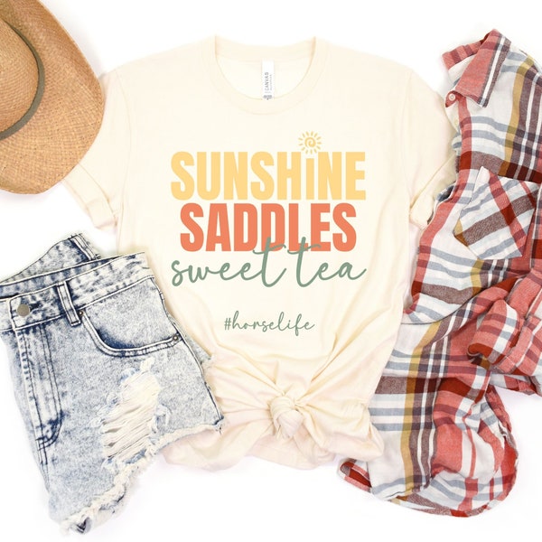 Sunshine Saddles Horse Shirt, Horse Mom Tee, Rodeo Shirt, Southern Girl, Gift for Horse Owner, Horse Lover Gift, Horse Girl Birthday Gift