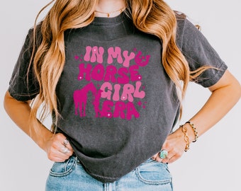 Comfort Colors® In My Horse T-shirt meisjestijdperk, shirt paard meisje paardensport, shirt ruiter, tiener paard meisje verjaardagscadeau, cadeau paardenliefhebber, cadeau paardenliefhebber