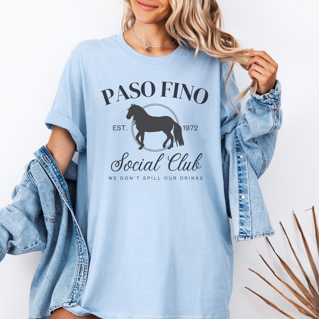 Paso Fino Social Club Horse Tshirt, Paso Fino Horse Tee, Horse Girl ...
