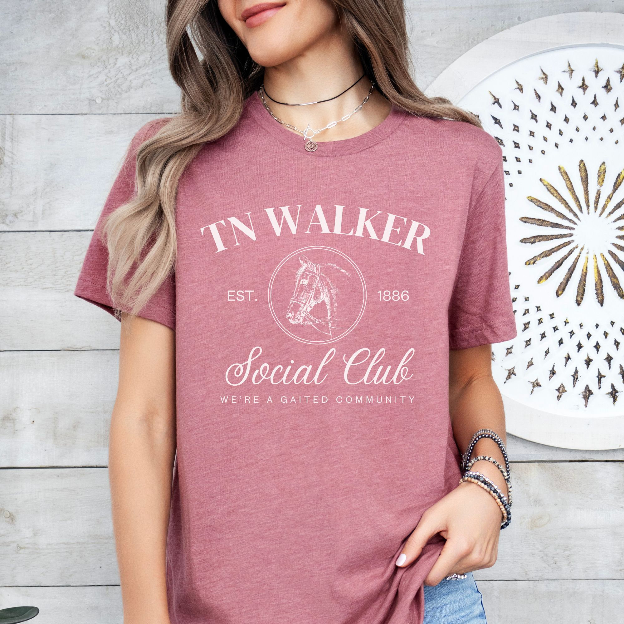 TN Walker Social Club Horse Tshirt, TN Walking Horse Tee, Horse Girl