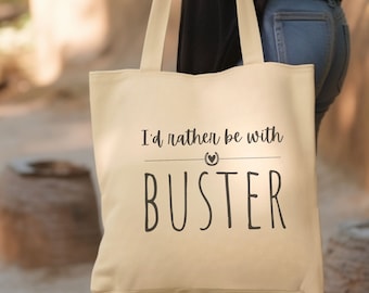 Personalized Horse Girl Tote Bag, I'd Rather Be with Custom, Horse Lover Gift Bag, Horse Gift Bag for Girl, Horse Grooming Tote, Cowgirl Bag