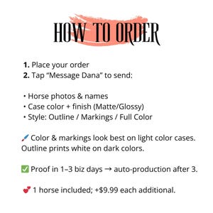Funda de teléfono personalizada con diseño de caballo, funda personalizada con dibujo de caballo, funda para iPhone con diseño de caballo, regalo conmemorativo de caballo, regalos de caballo para niñas, regalo para mamá con caballo imagen 2
