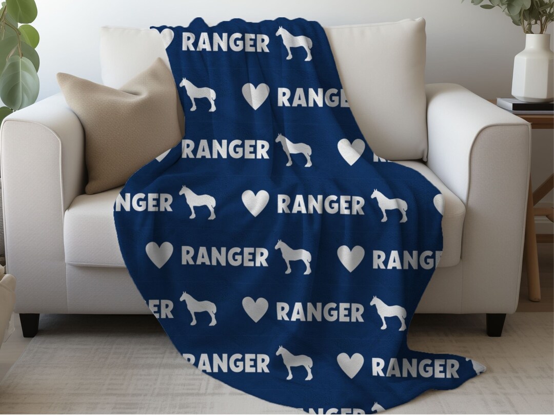 Personalized Draft Horse Blanket, Custom Horse Lover Blanket, Horse