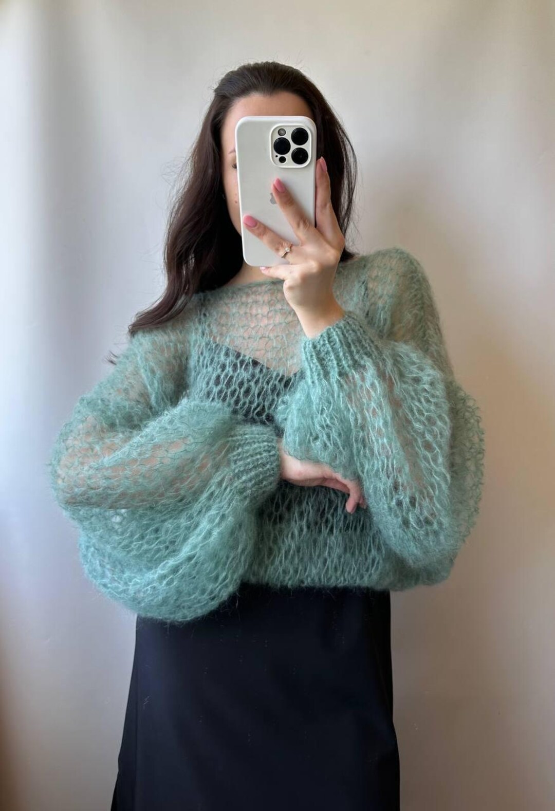 iot古着　remake mohair knit 98 Junya Watanabe Red Star Mohair Knit from seller