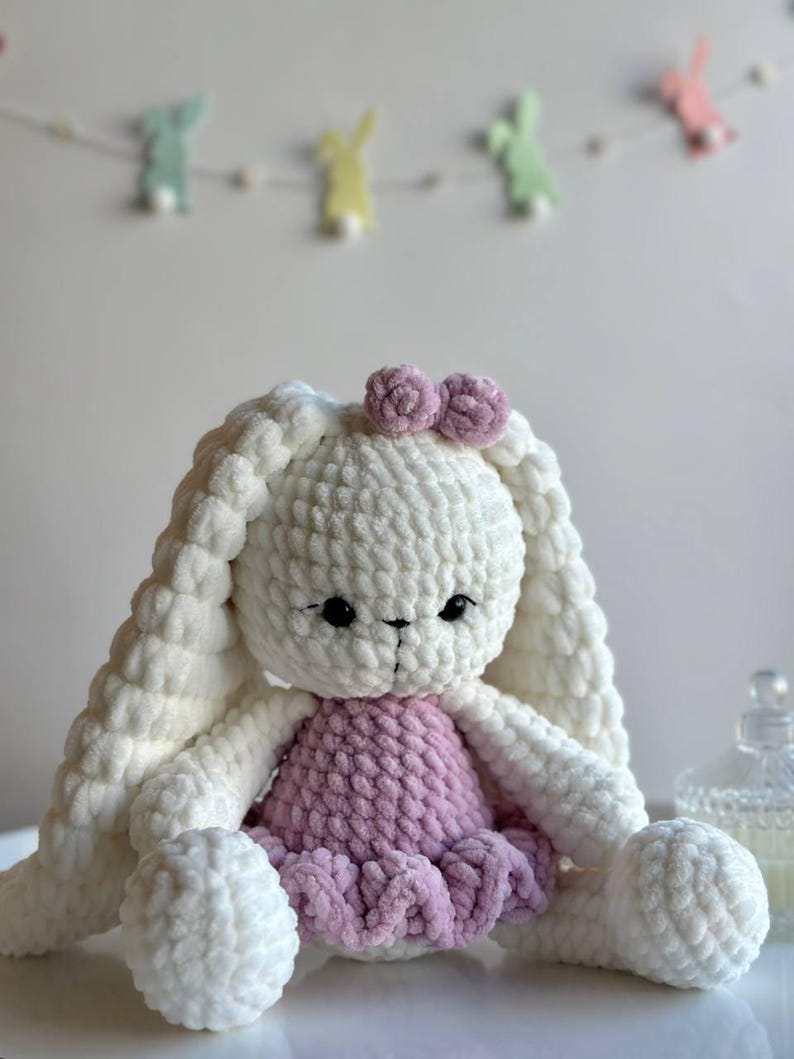 Handmade Crochet Newborn Ballerina Bunny Gift Set (3pc) – Baby Shower Gift main image 0