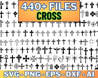 Pakiet Cross SVG, Grunge Cross SVG, Jezus Cross SVG, Cross SVG Cricut, sylwetka krzyża, Distressed Cross SVG, plik Cross dla Cricut