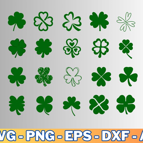 Shamrock svg, Clover svg, Lucky clover svg, st patricks day svg, irish svg, four leaf clover svg, svg files for cricut