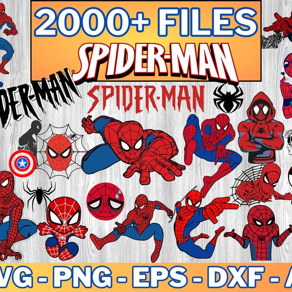 2000+ Spiderman SVG, spiderman png files, spider man svg bundle, spidey svg, baby spiderman vector, Instant Download