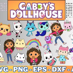 Gabbys dollhouse Svg Bundle,gabbys dollhouse png bundle, gabbys dollhouse clipart, gabbys dollhouse font svg, gabbys birthday, gabby cat svg