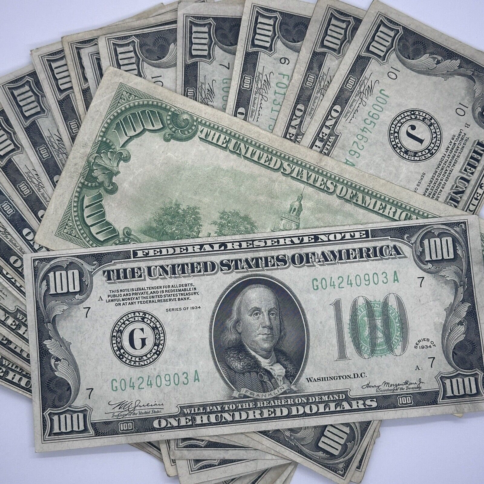 プロファイル100 Rare 1934 Series 100 One Hundred Dollar Bill Federal Reserve