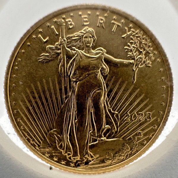 2023 1/10 oz American Gold Eagle Coin BU in Capsule with Gasket - Free Shipping!