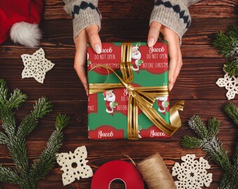 Embrulho de presente de Natal personalizado Eleve seu presente de Natal com papel de embrulho personalizado