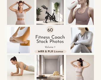 Fitness Stock Photos Female Models in Gym Outfits Clean Minimalist Aesthetic for Fitness Coach Wellness Branding Social Media Website Banner