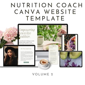 Personalized Nutrition Coaching for Sustainable Weight Loss and  Healthy Eating Habits Business Branding Digital Marketing Canva Website
