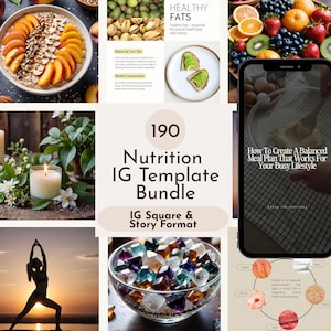 Ernährung, Gesundheit und Wellness Instagram Post und Reels Bundle-Vorlagen Gesunde Nutritious Food Stock Fotos für Ernährungswissenschaftler Fitness Coach
