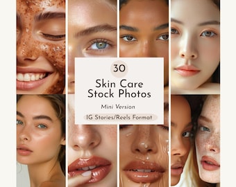 Skincare Stock Photos of Diverse women models for Beauty Business Aesthetic Photos Instagram Healthy Skin Self Care Images for Estheticians