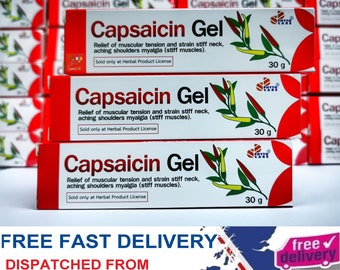 3 x Tubes Capsaicin Gel  -  In stock In The UK & Ready For Dispatch - Free Delivery On All Orders