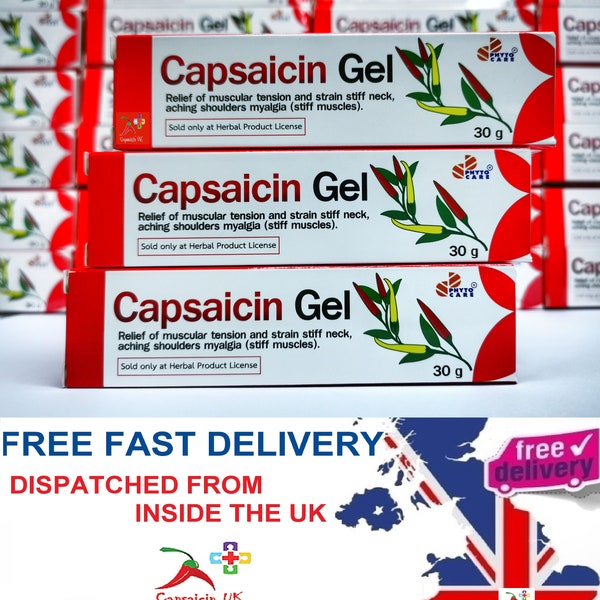 Capsaicin Gel  -  In stock In The UK & Ready For Dispatch - Free Delivery On All Orders