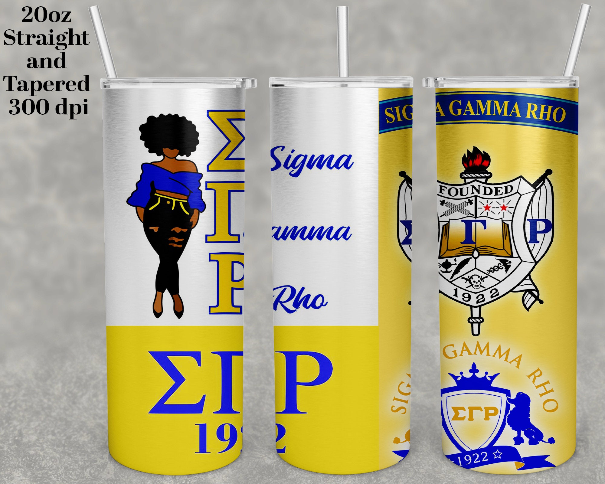 Sigma Gamma Rho Tumbler 20 Oz Skinny Stitch Tumbler Sublimation Designs ...