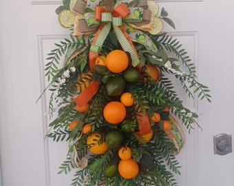 Orange and Lime Summer Wreath