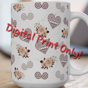 Hmong inspiriert PNG Blumenlogo DIGITALE Datei herunterladbarer Musterdruck