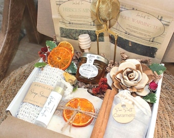Loose Leaf Tea, Tea & Soap Gift Box, Tea Gift Box, Tea Gift Basket, Thinking of You Gift, Happy Birthday Gift, Selfcare Gift, Spa Gift