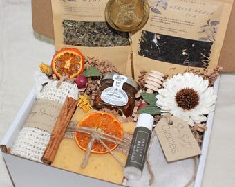 Loose Leaf Tea, Tea Gift for Her, Tea Gift Basket, Tea Gift Box, Happy Birthday Gift, Selfcare Gift, Friend Gift, Coworker GiftBox, Tea Gift
