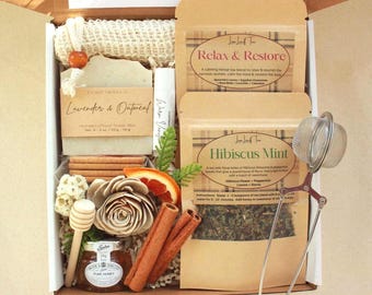 Housewarming Spa Gift Box, Woman gift Basket for Mother or Friend