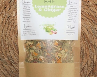 Loose Leaf Herbal Tea Blend, Lemongrass, Ginger & Citrus Tea Blend
