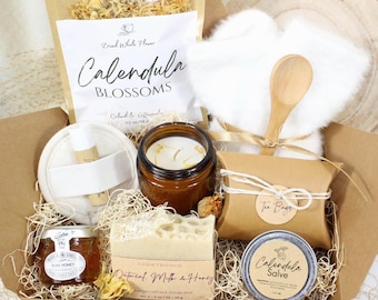 Relaxing Spa Gift Package for Her - Calendula Salve Healing Gift Box