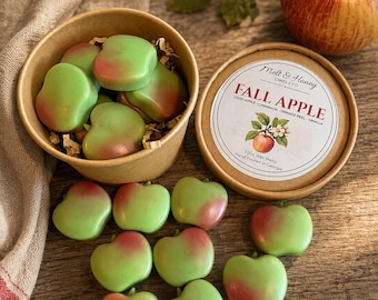 Fondants parfumés à la pomme d'automne, à base de cire de soja, parfum intense, sans phtalates.